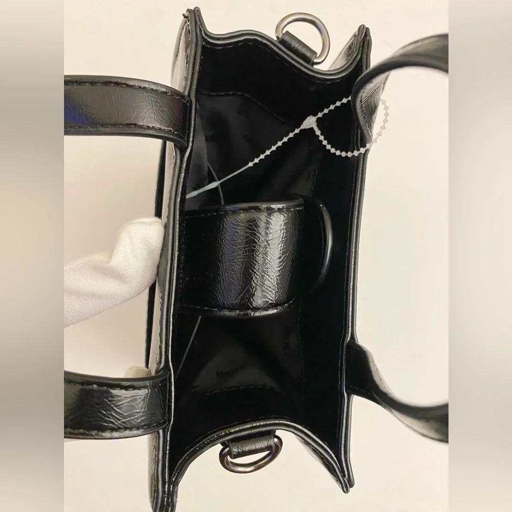 EUC! DKNY ALISON SM NS TOTE Crossbody Bag Black Purse
